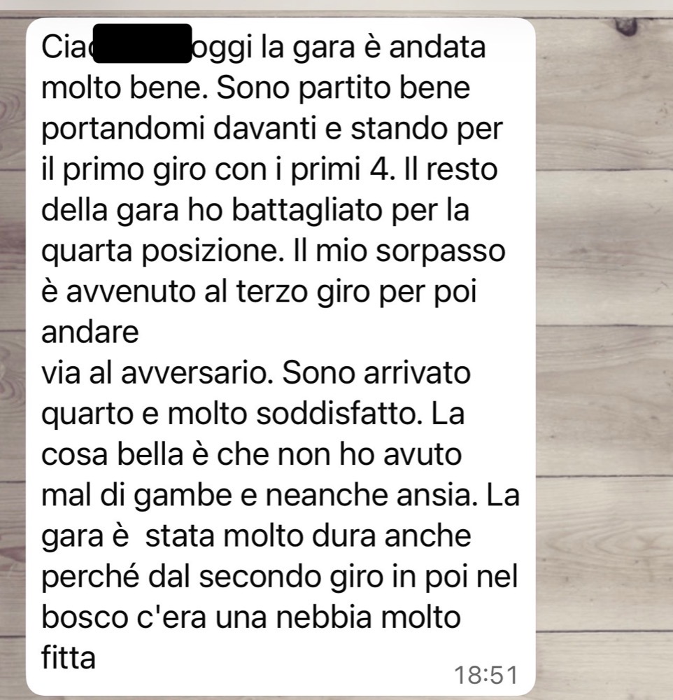 Testimonianza reale anonimizzata, messaggio 4